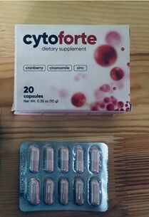 Treatment of cystitis with natural capsules Cyto Forte - opinion on the result of the application